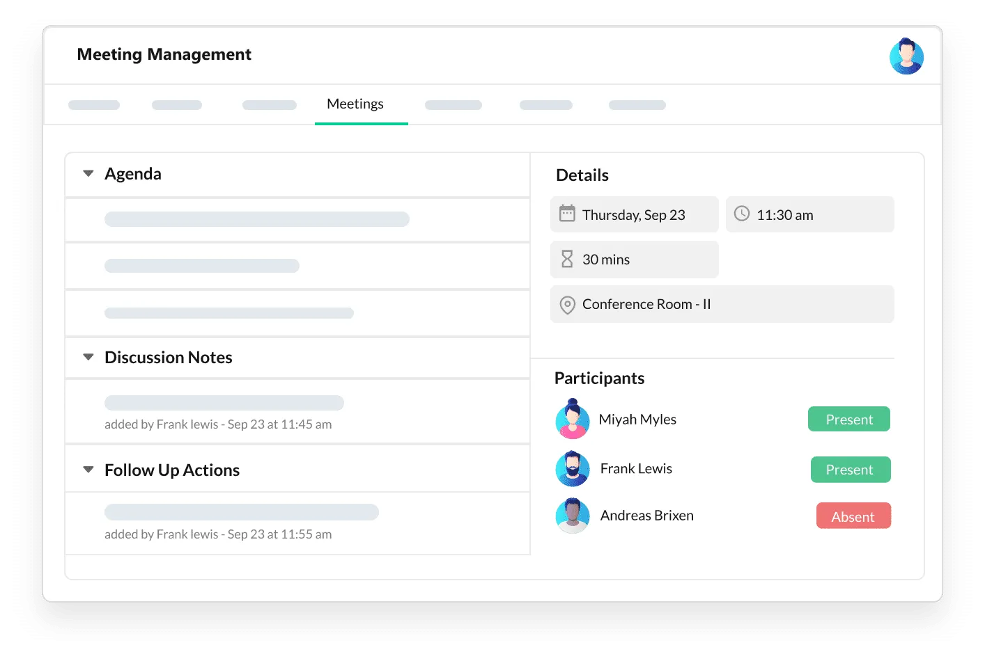 การจัดการการประชุม nTask สำหรับทีมขนาดใหญ่บนแพลตฟอร์มต่าง ๆ เช่น Microsoft Teams