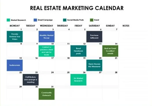 Modèle Google Agenda pour le marketing immobilier par Template.net