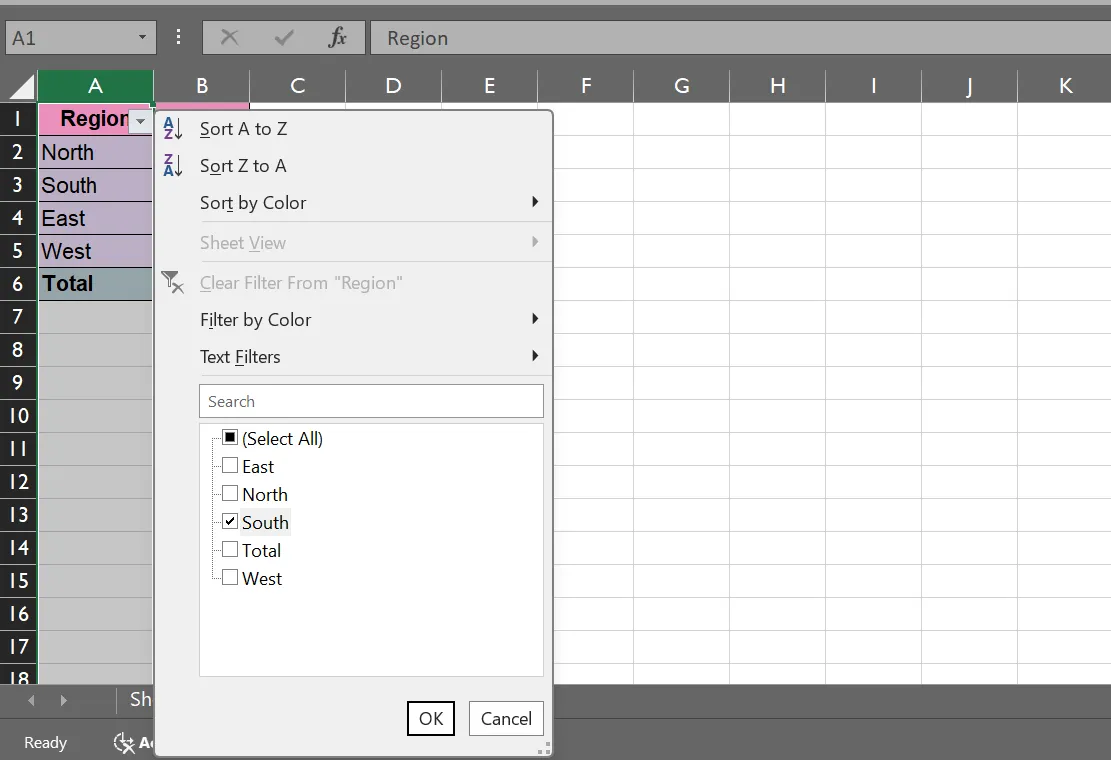 Cách tính tổng một cột trong Excel