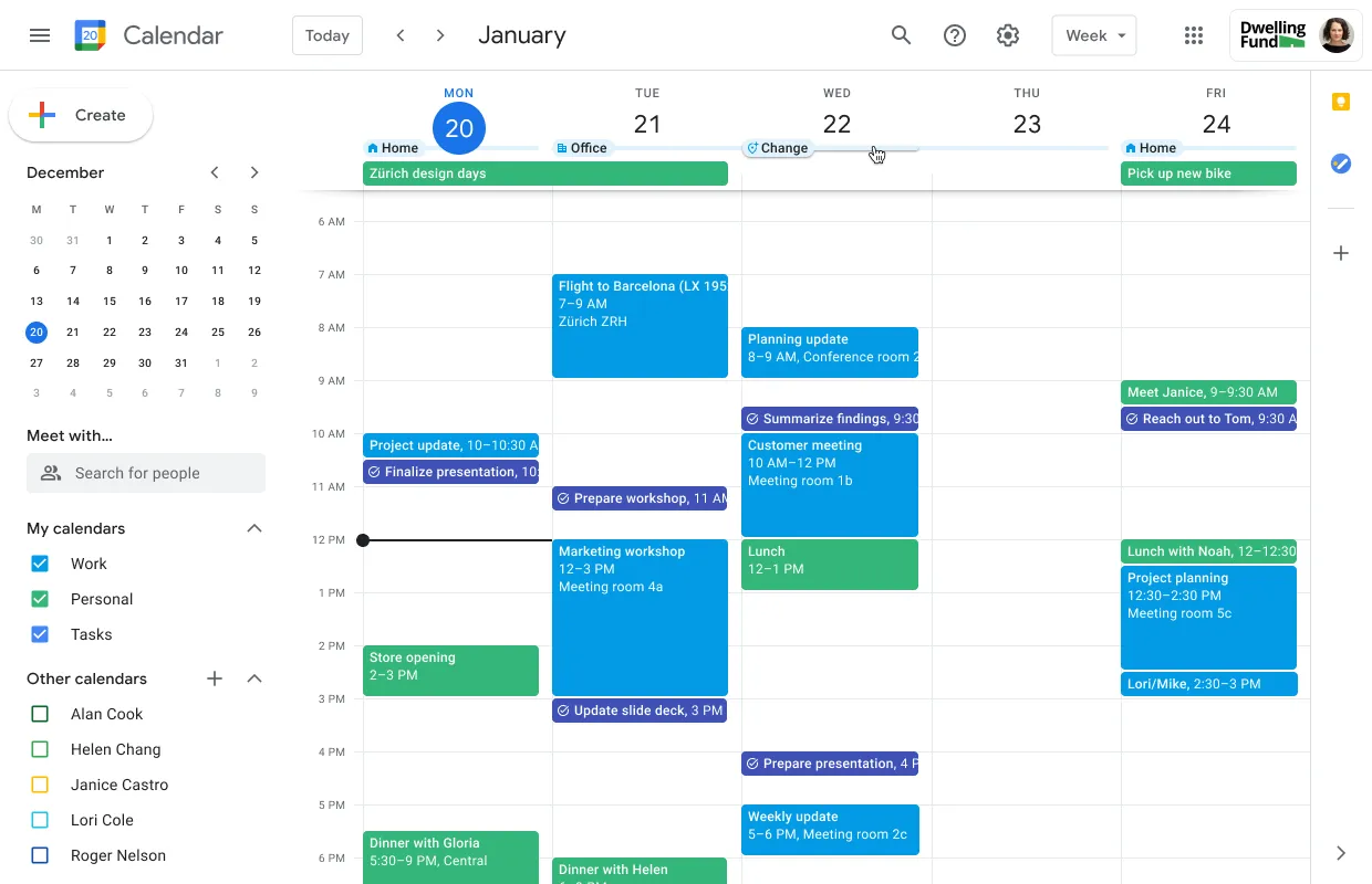 แอปพลิเคชันเพิ่มประสิทธิภาพสำหรับนักเรียน: Google Calendar