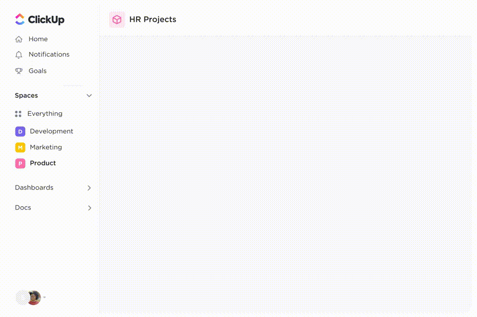 Platforma pro řízení lidských zdrojů ClickUp