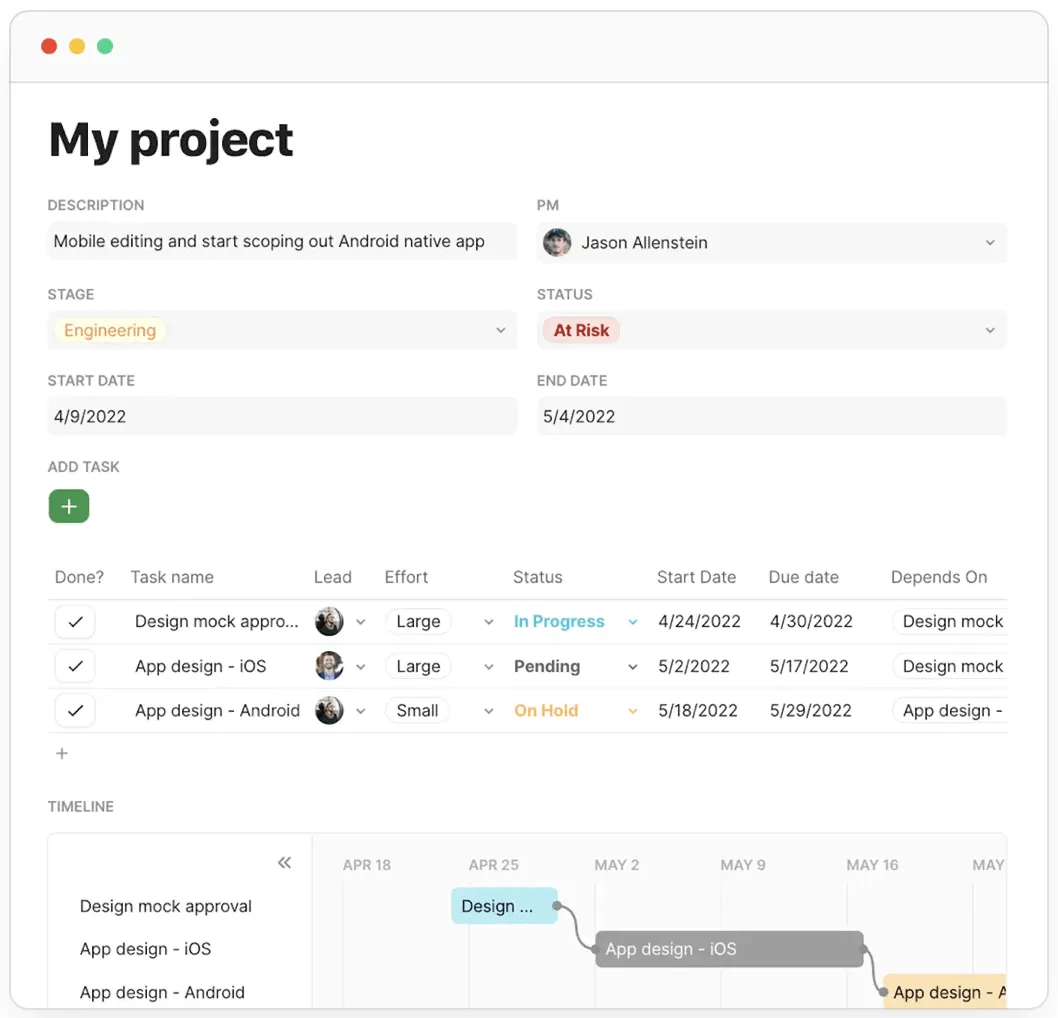 Pacote Coda com Jira