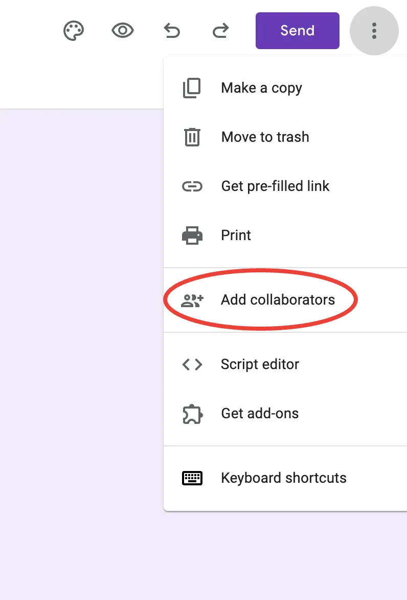 Jak přidat spolupracovníky do formuláře Google