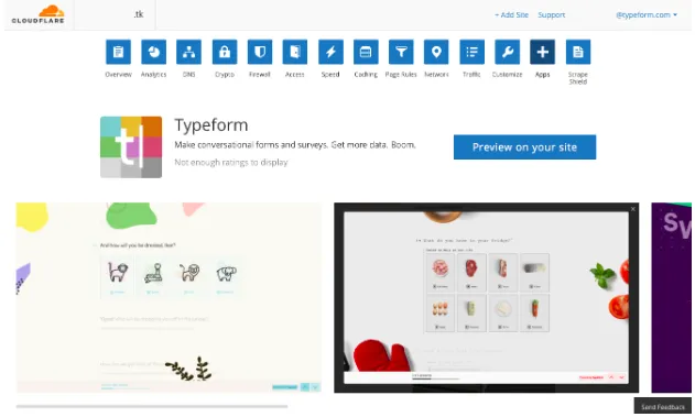 Typeform: Best for collecting customer feedback with personalized forms