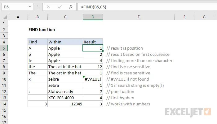 Exemplo de fórmulas do Excel: Excel Jet