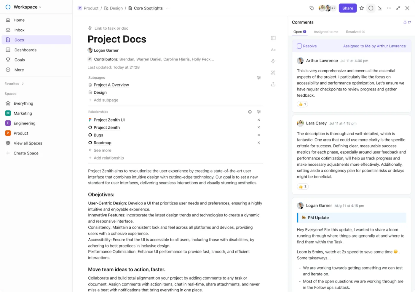 ClickUp Docs