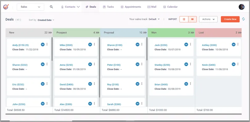 Dashboard EngageBay