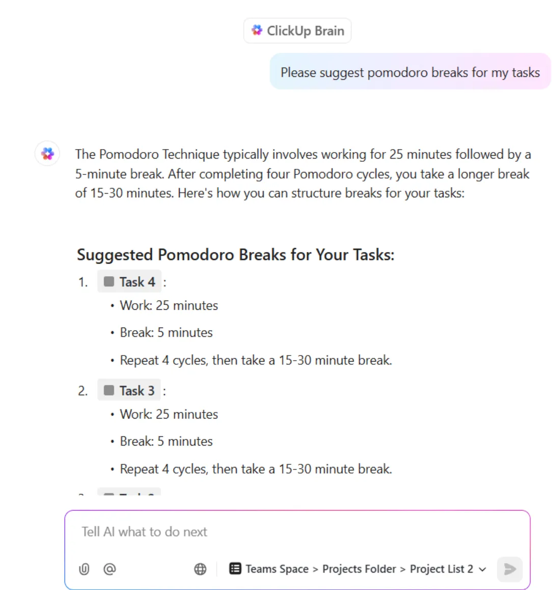 ClickUp Brain