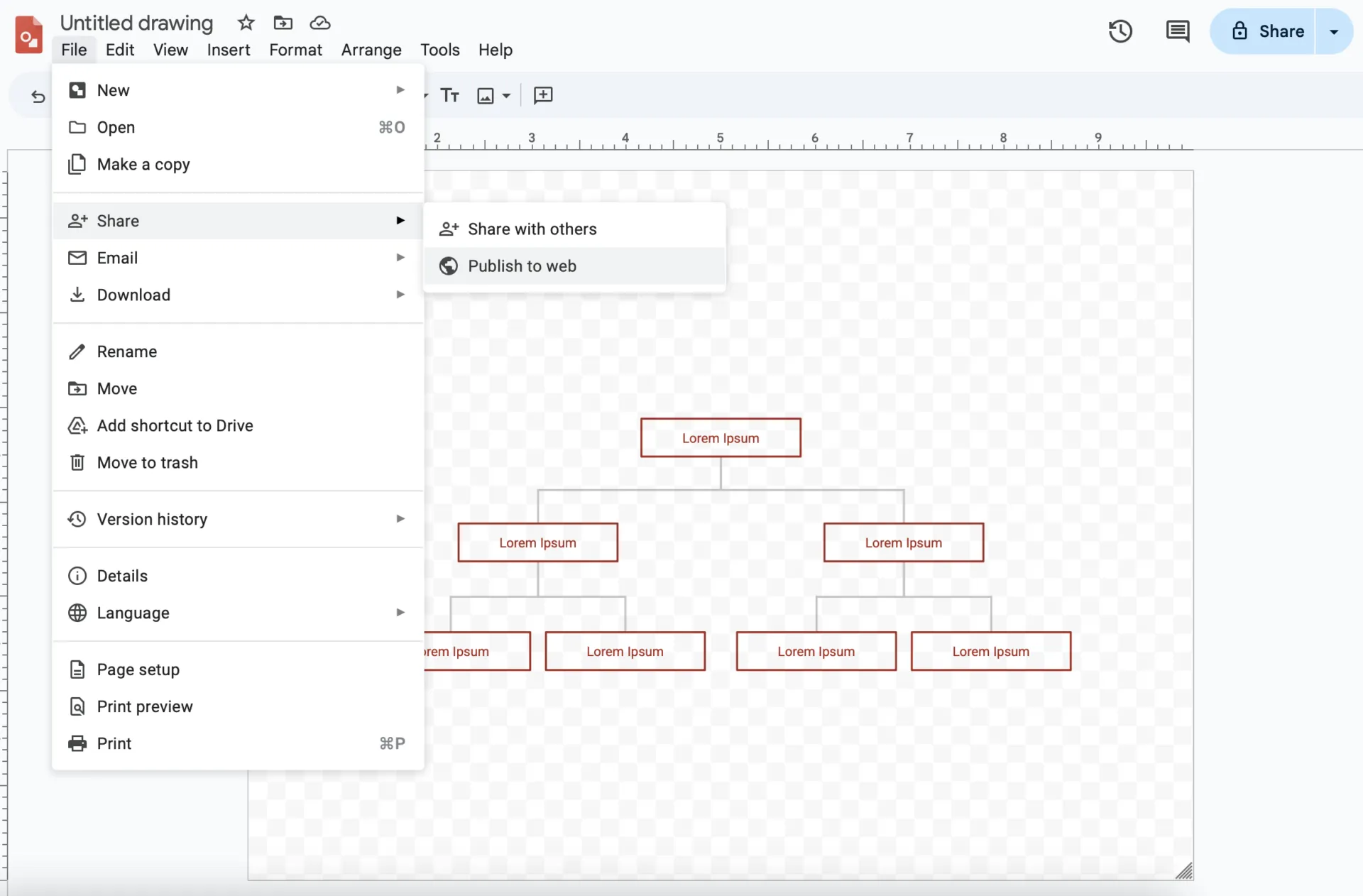 Comment dessiner dans Google Slides : publier un dessin sur le Web