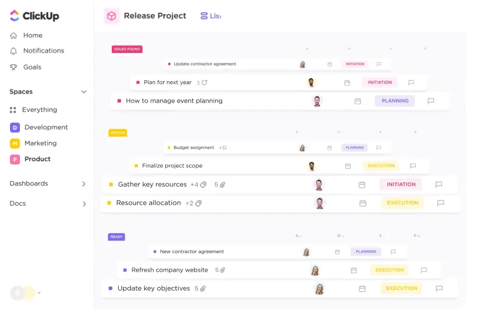 Vues ClickUp
