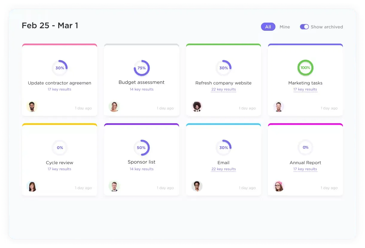 ClickUp Doelen