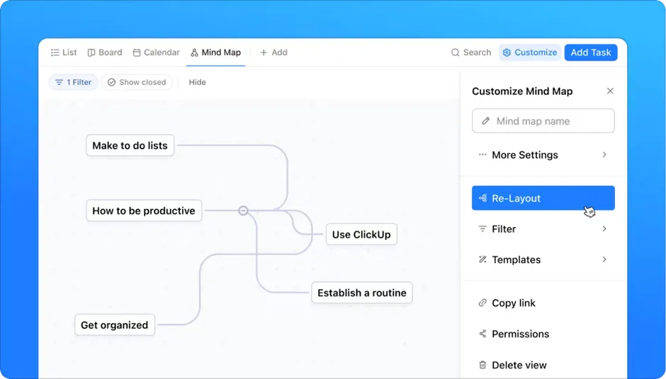 Bản đồ Tư duy của ClickUp