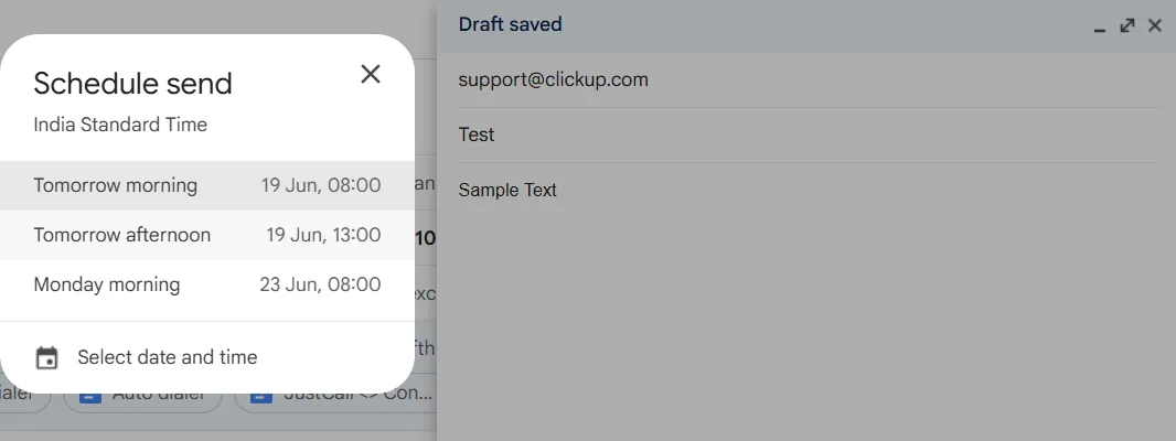 جدولة البريد الإلكتروني - أتمتة Gmail