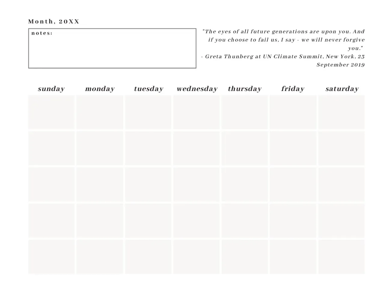 Template Kalender