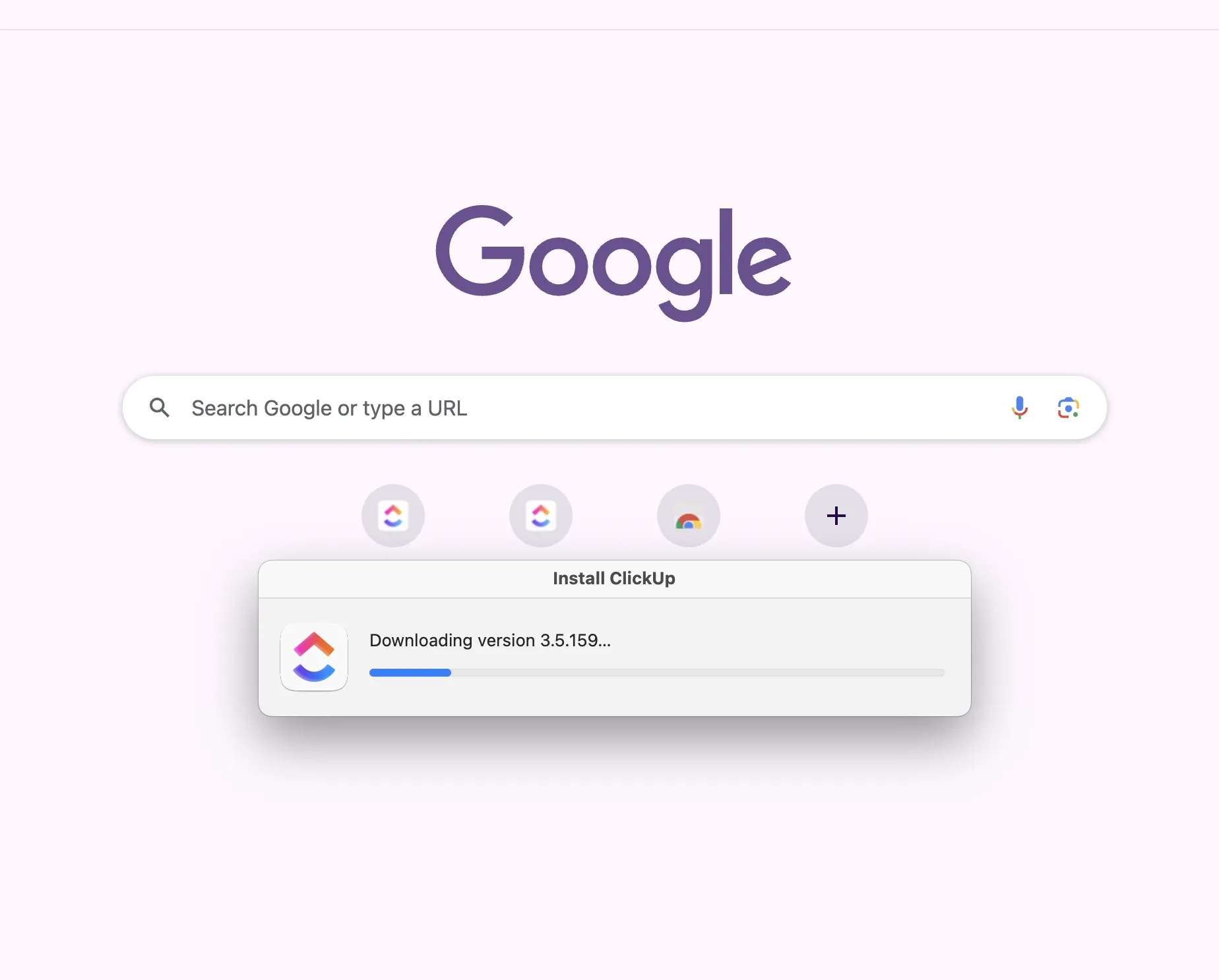 Das ClickUp-Installationsprogramm wird heruntergeladen – bitte warten Sie, während die neueste Version abgerufen wird.