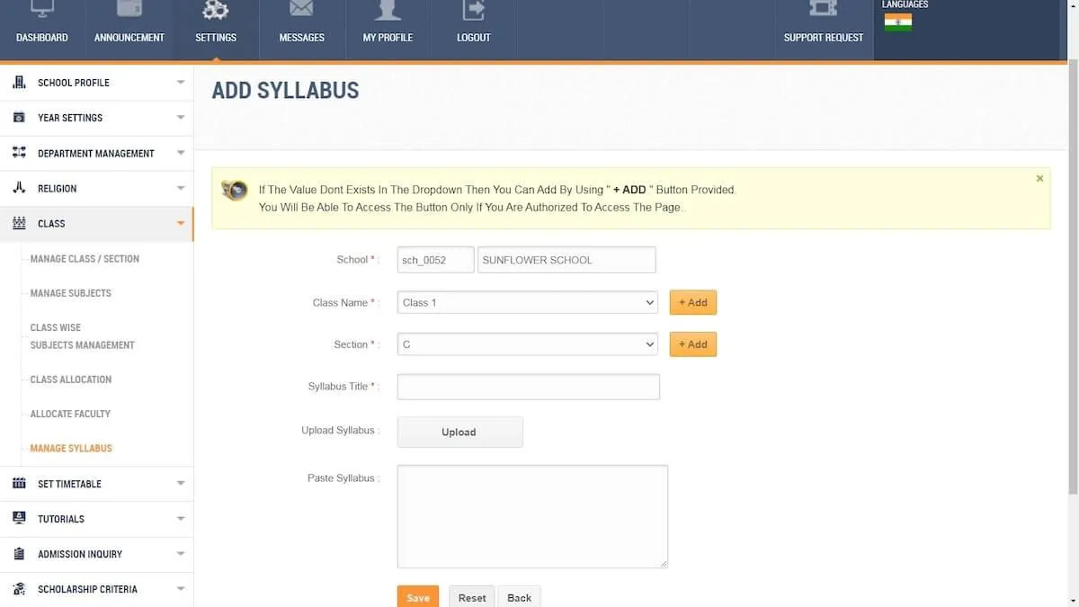 Software di gestione universitaria: aggiungere un programma di studi in Sweedu