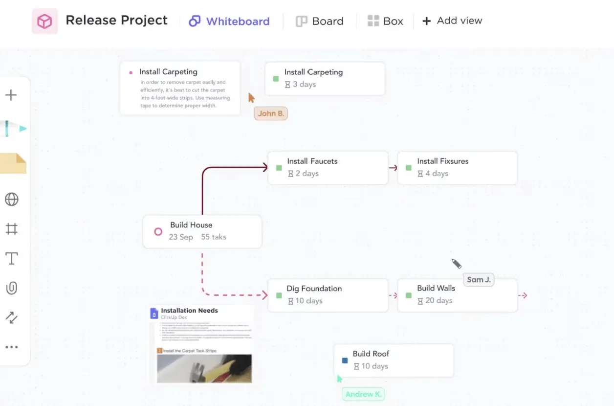 ClickUp Whiteboards: как да избегнем недоразуменията на работното място