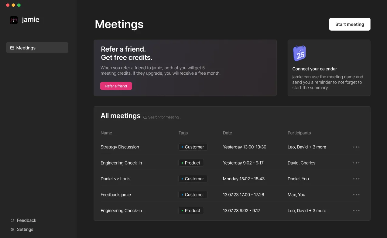 MeetJamie-Dashboard
