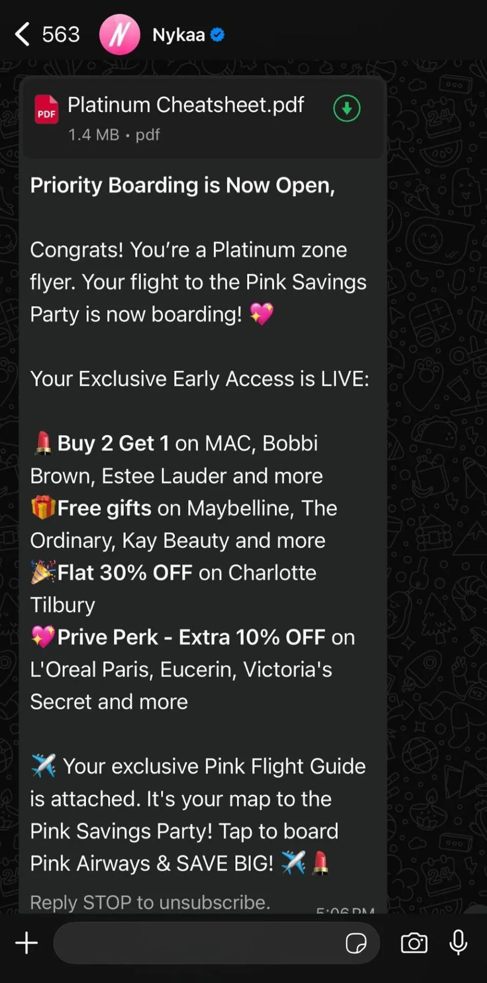 Nykaa WhatsApp pour discuter avec les clients et renforcer la fidélité à la marque