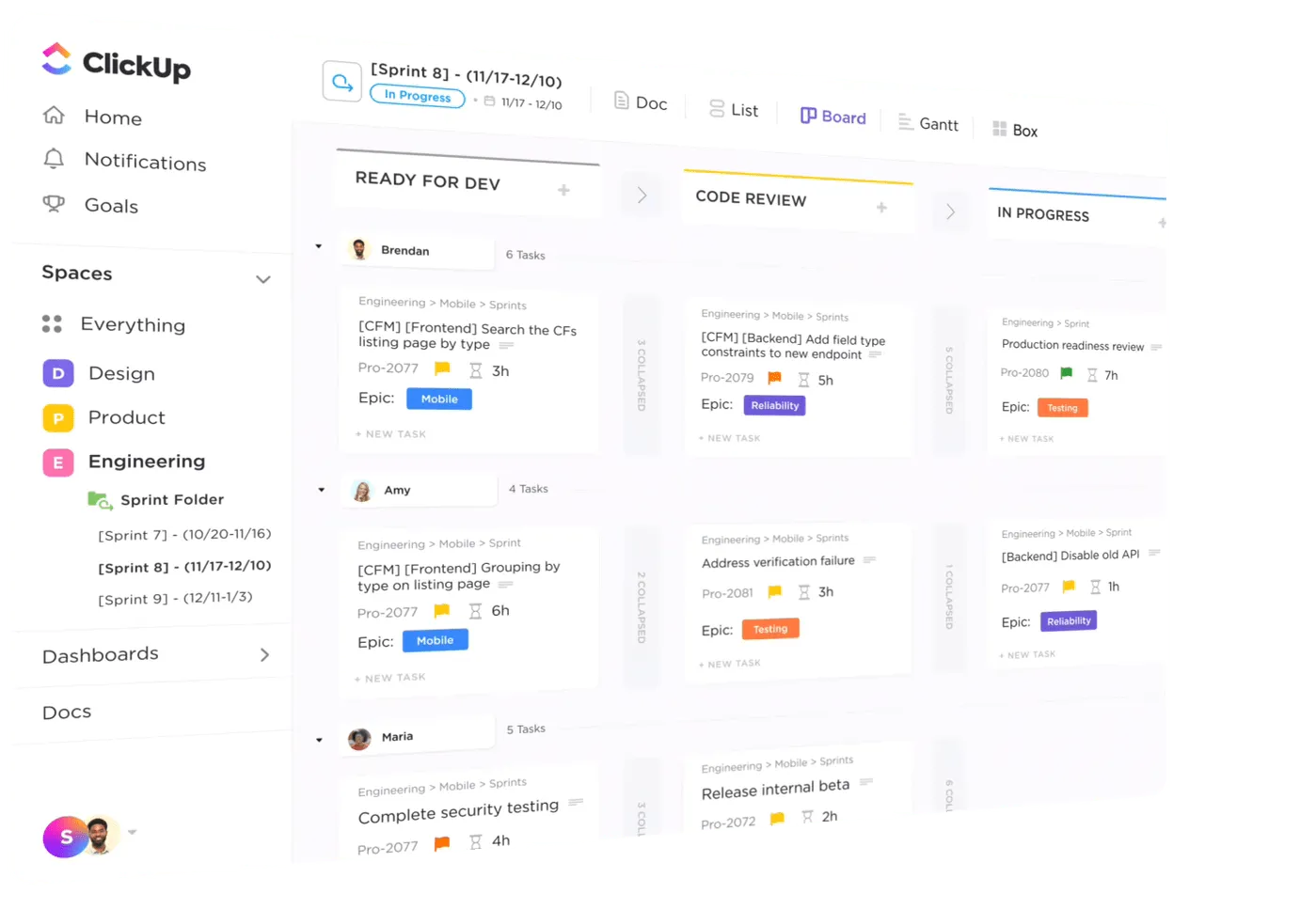 Chu kỳ phát triển phần mềm ClickUp