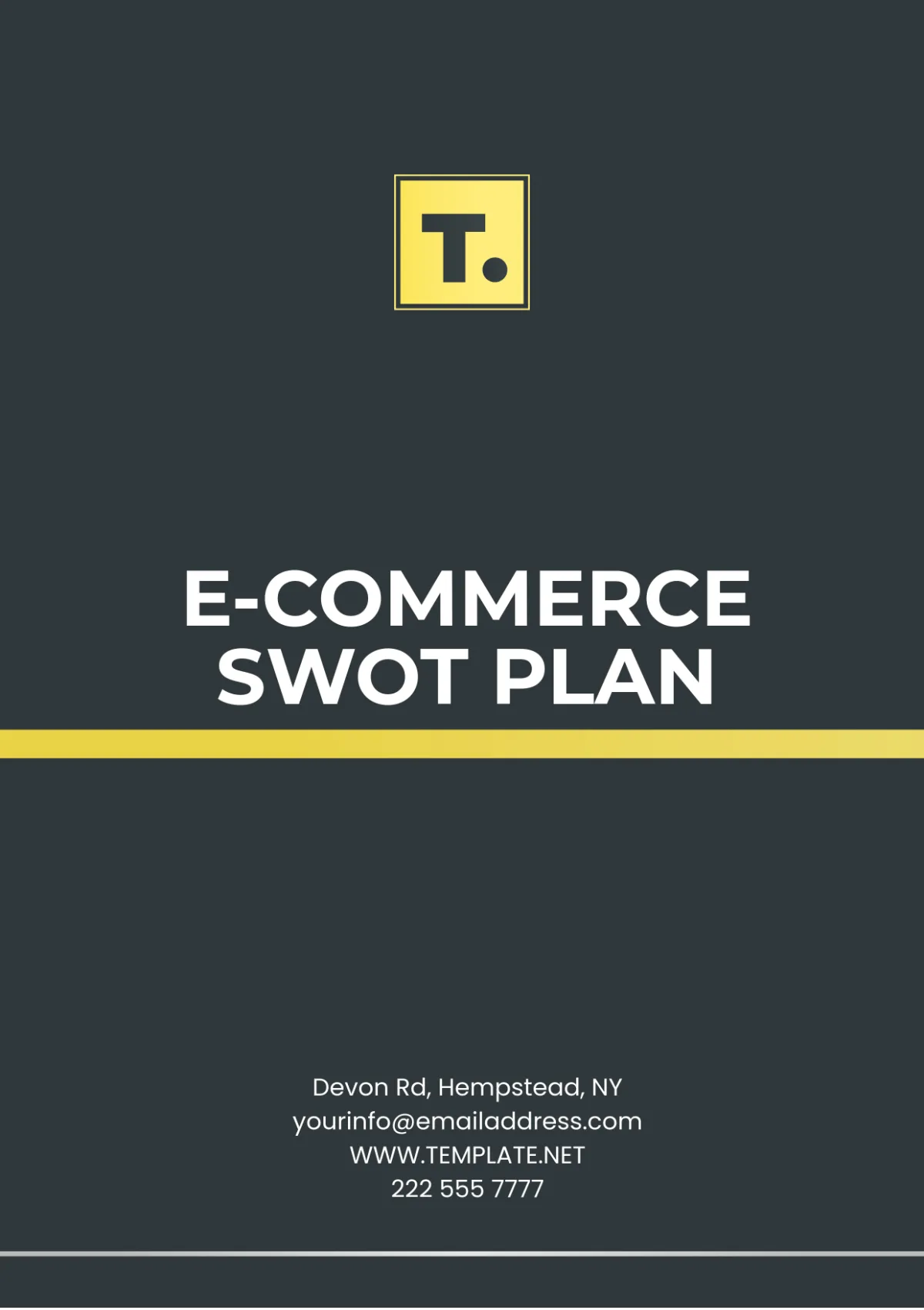 Mẫu kế hoạch SWOT cho thương mại điện tử của Template.net