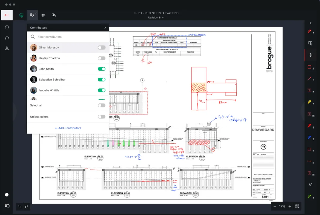 Drawboard-Projekte-Dashboard