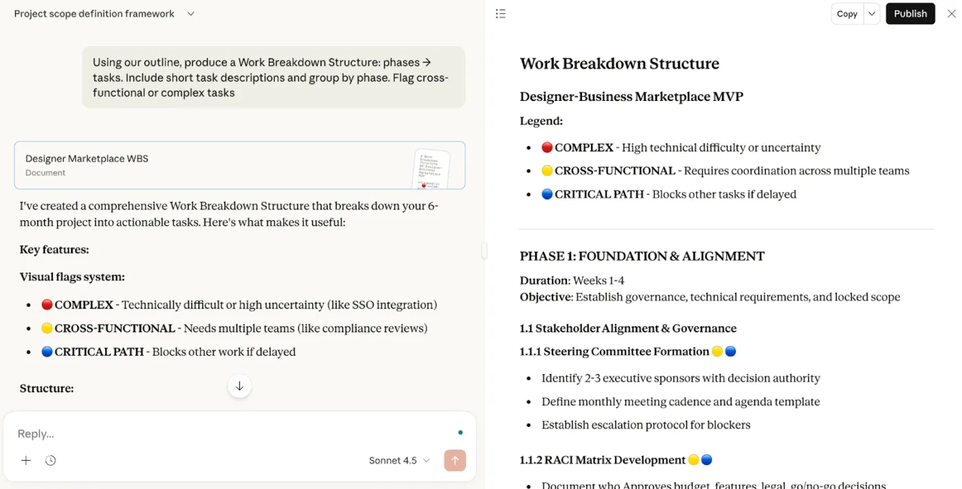 Skapa en tidsplan och en Gantt-kompatibel CSV-fil (med beroenden)