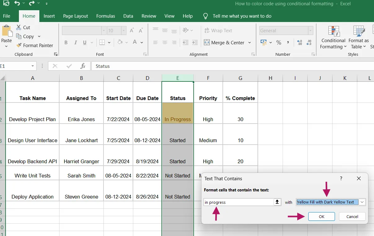 Selezionare il colore per riempire le celle in Excel