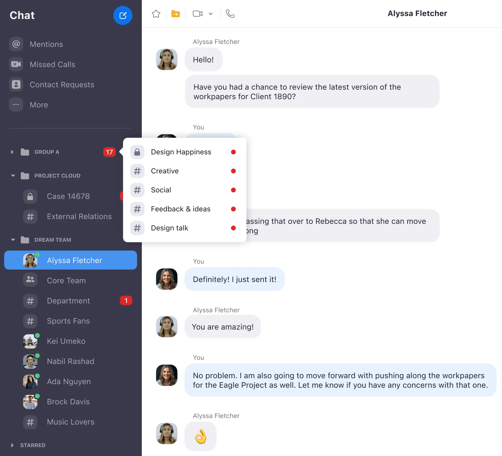 Aplicaciones de mensajería Zoom Chat