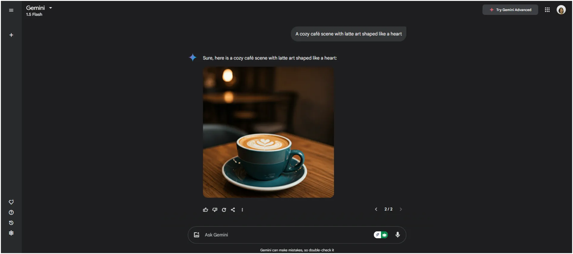 Gemini Dashboard: Създаване на изображения с Gemini