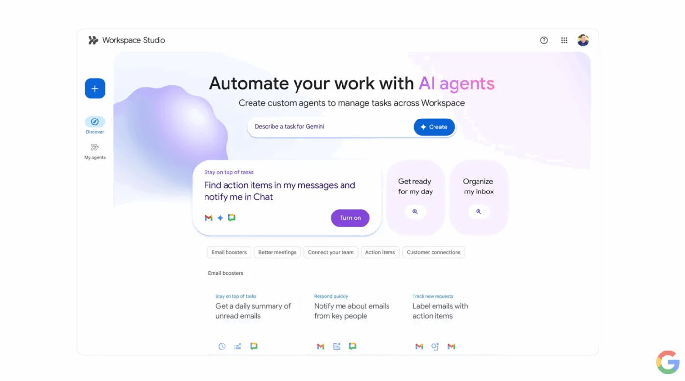 Google Workspace Studio - Google Workspace Studio kullanarak işleri otomasyonla otomatikleştirme
