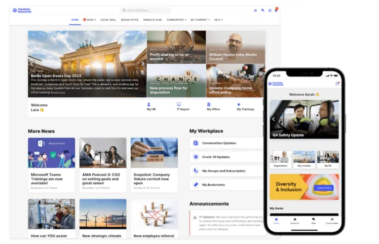Software per newsletter interne: Staffbase: il migliore per le comunicazioni interne e il branding nell'azienda