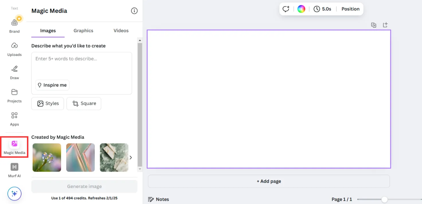 Magic Media : comment utiliser l'IA dans Canva
