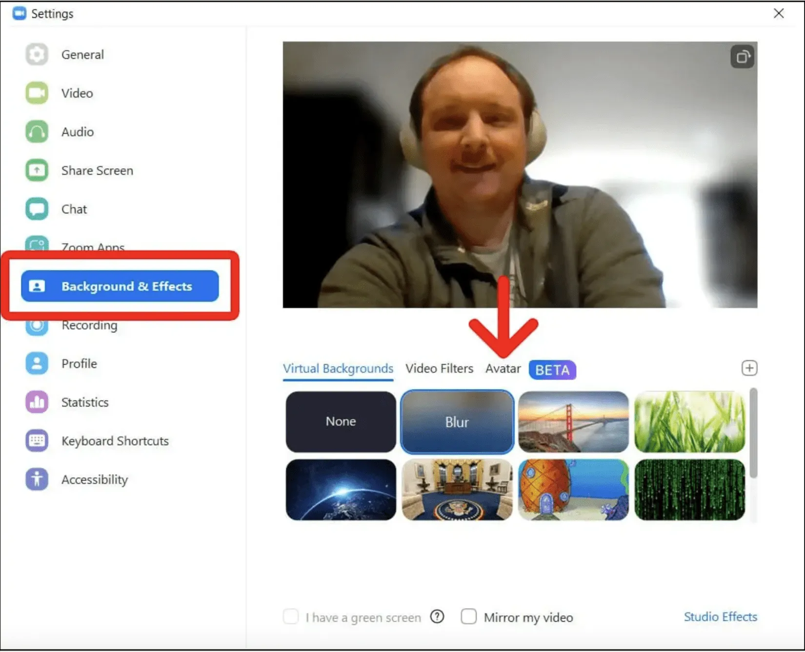 Jak přidat svůj avatar Zoom