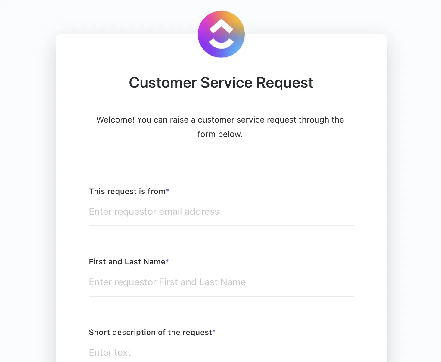 Suivez les tickets d'assistance entrants, proposez des solutions rapides et recueillez des commentaires à l'aide du modèle de gestion du service client de ClickUp.