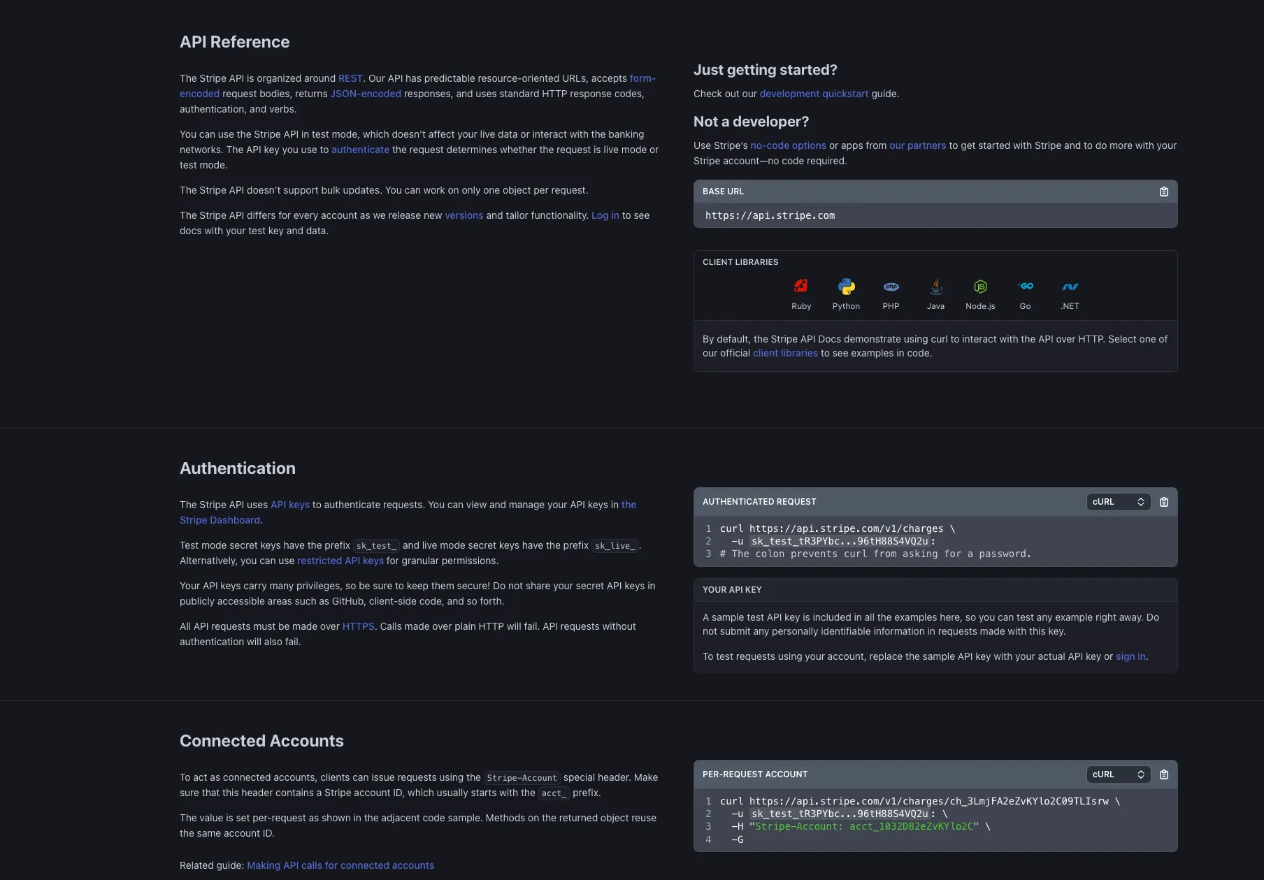 Documentation API de Stripe