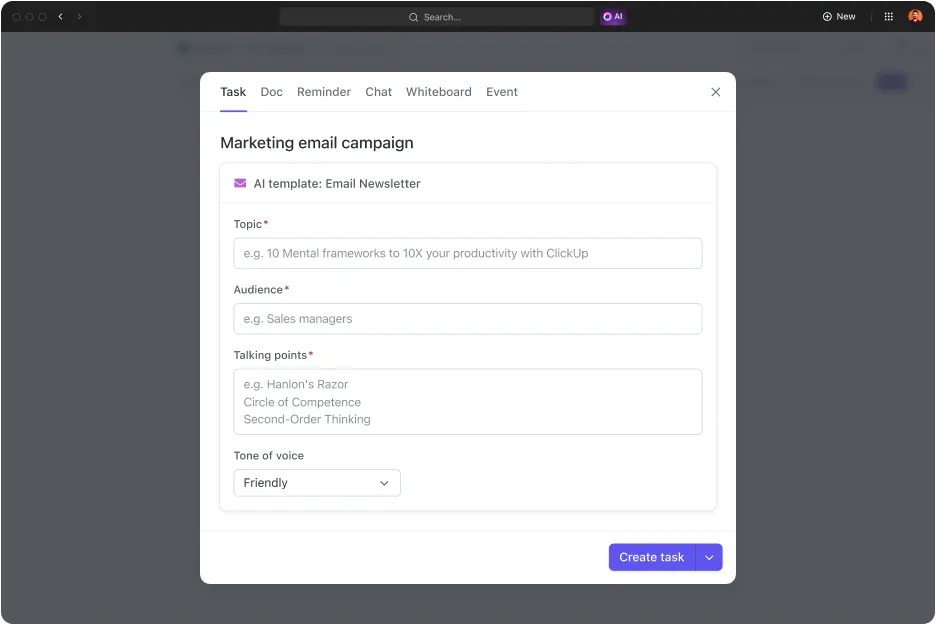 ClickUp 3.0 AI Sablonkészítés egyszerűsítve