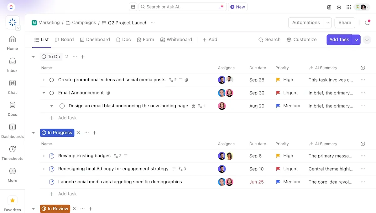 ClickUp vs Jira: solução de gerenciamento de projetos para equipes de desenvolvimento de software