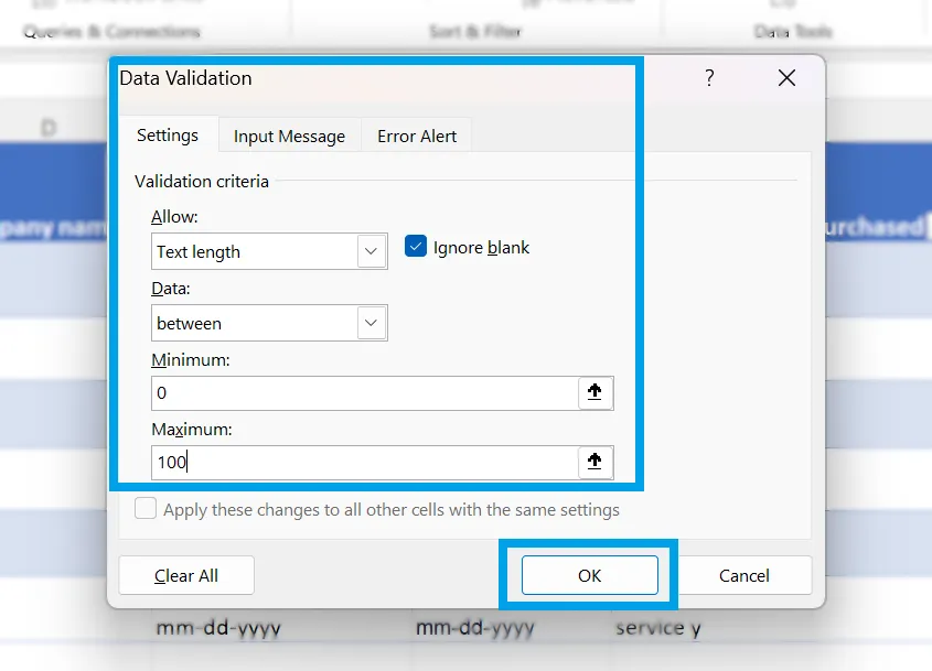 Datenüberprüfung in Excel: So erstellen Sie eine Datenbank für Clients in Excel