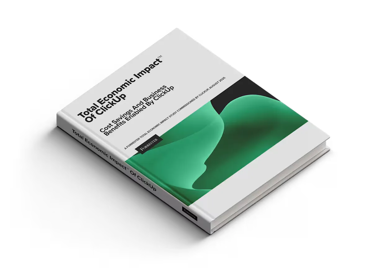 Estudo da Forrester: ClickUp gera ROI de 384% e economia de 92.400 horas por ano 3