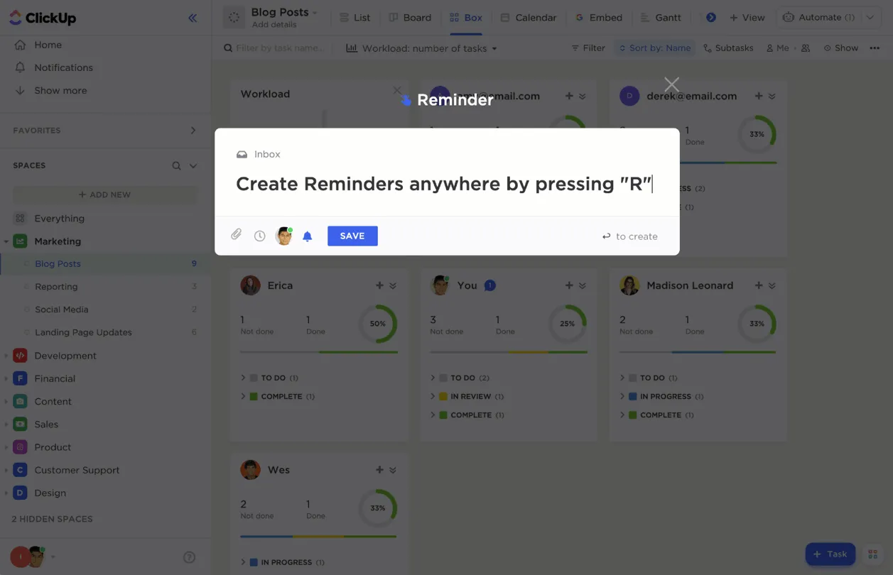 Promemoria ClickUp: consigli per la gestione del tempo per titolari di imprese
