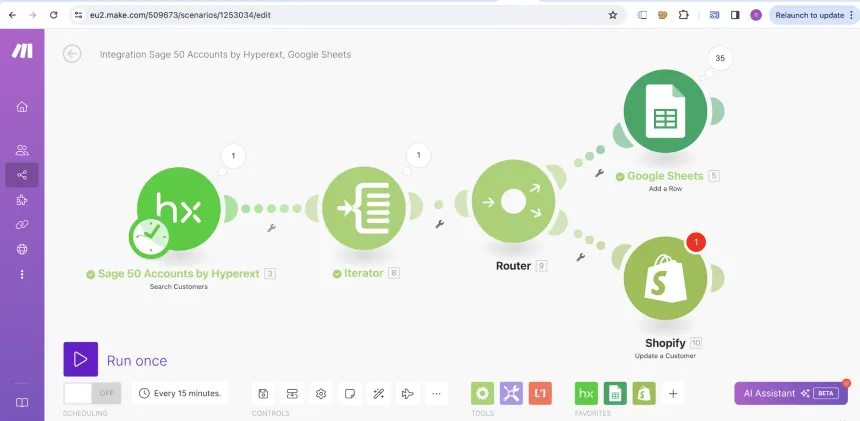 Make.com: ช่วยให้ผู้เชี่ยวชาญด้านการขายเชื่อมต่อเครื่องมือหลายตัวในกระบวนการทำงานแบบภาพโดยไม่ต้องเขียนโค้ด