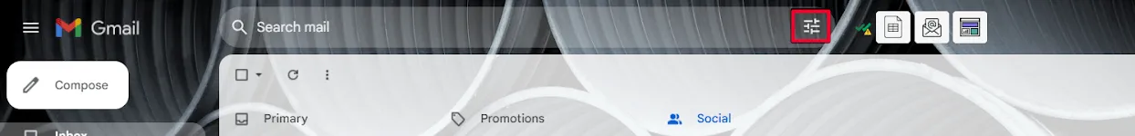 Accedi alle opzioni di ricerca in Gmail
