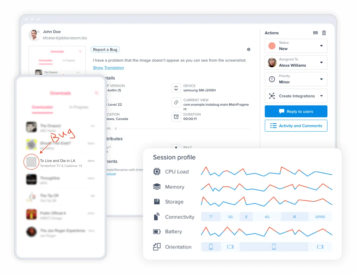 Integración de Instabug con Front