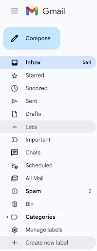 إنشاء تسمية - أتمتة Gmail