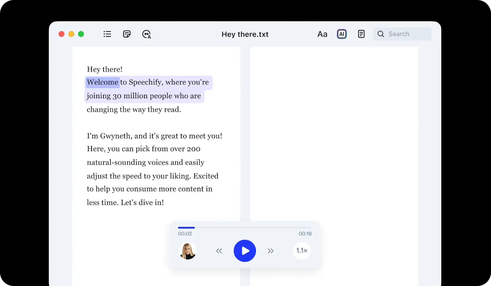 Speechify: Инструменти за гласови съобщения