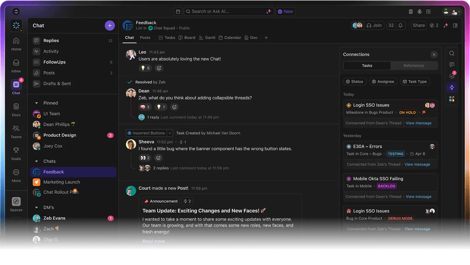 Trò chuyện với ClickUp