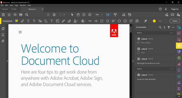 Ajouter une note autocollante dans Adobe Acrobat