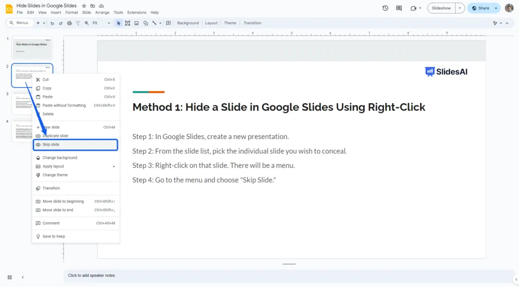 SlidesAI : créateur de présentations IA