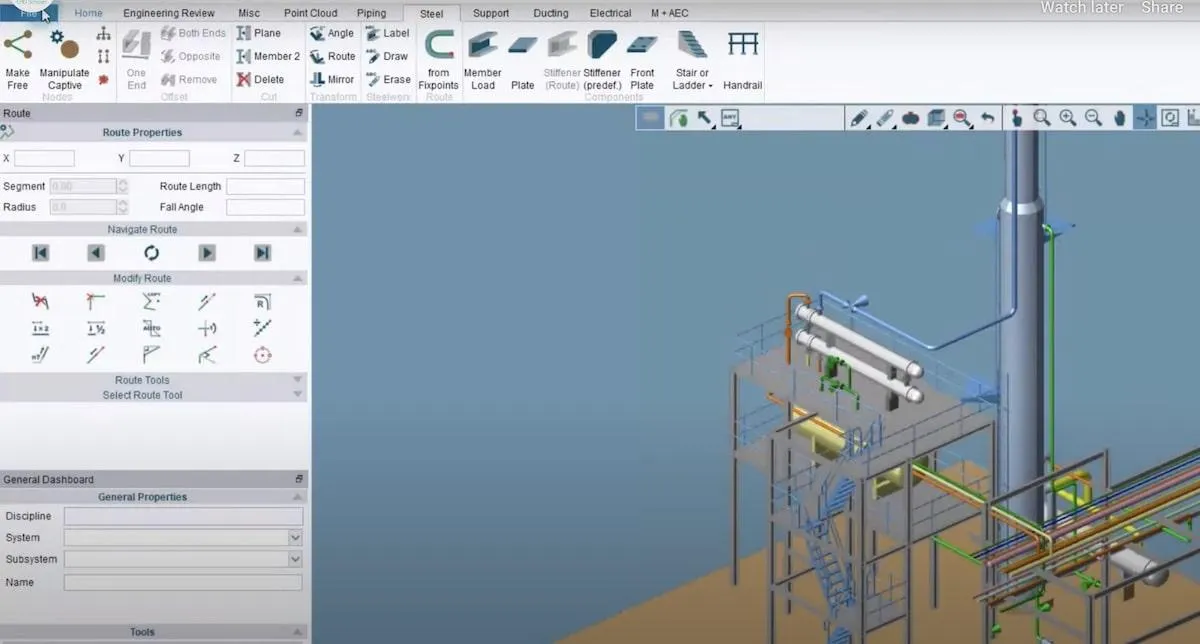 Logiciel P&amp;ID : éditeur d'usine 3D de M4 PLANT